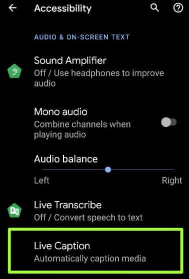 Увімкніть Живі субтитри на Android 10 за допомогою налаштувань доступності