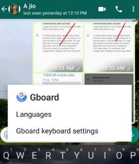 Налаштування клавіатури Gboard в OReo