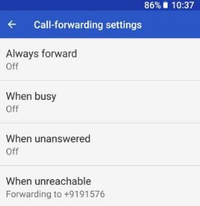 Встановіть переадресацію дзвінків на Android 8.1 Oreo