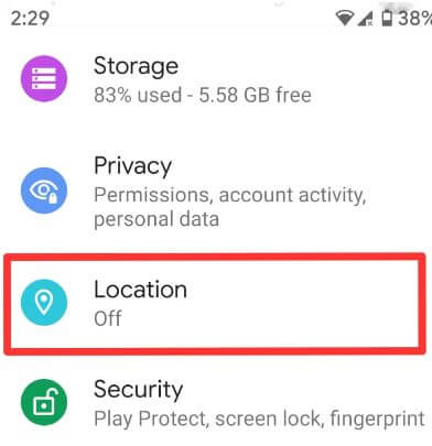 Як змінити налаштування місцезнаходження Android 9 Pie