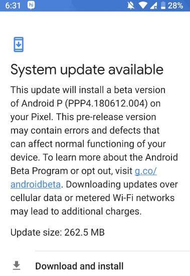 Як встановити Android P Beta 3 на Google Pixel XL