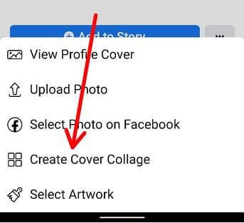 Створіть колаж обкладинки у Facebook App для Android