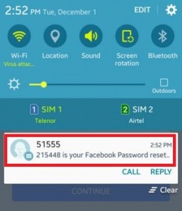 Скинути код пароля Facebook на телефоні Android